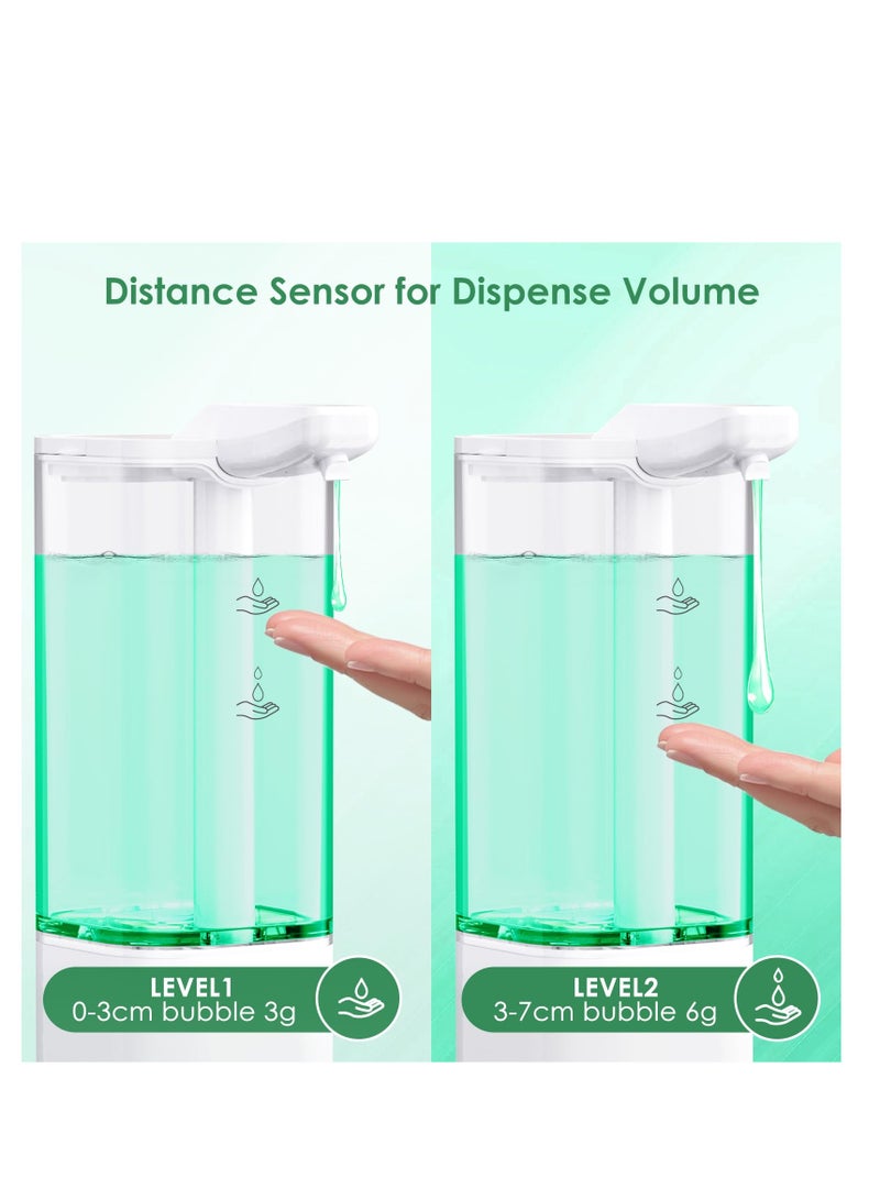 SYOSI Automatic Hand Soap, Touchless Hand Sanitizer Dispenser Electric, Touchless Liquid soap Dispenser, Free Touch Electric Soap Dispenser Rechargeable with Sensor for Bathroom, Kitchen, Commercial - Image 2