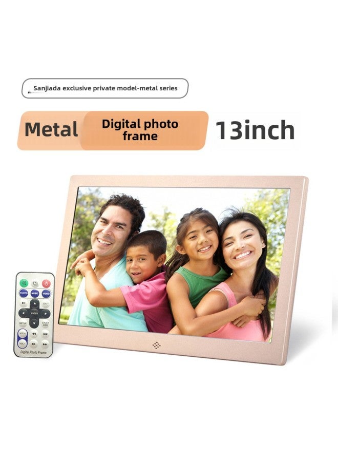13 Inch Electronic Digital Photo Frame Metal Frame Picture Video Music Loop Player Wall Decoration Photo Album Gift-Color:13 Inch Starry Sky Silver (metal Shell)  - Image 3