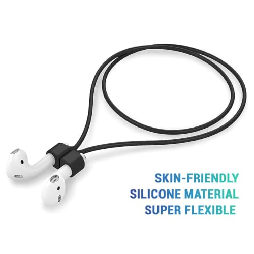 KEKOZE Anti-Lost Magnetic Strap Silicone Cable Connector String Compatible with Apple Wireless Pro/Pro 2/1,2&3 / Neck Rope Cord - Black - Image 4