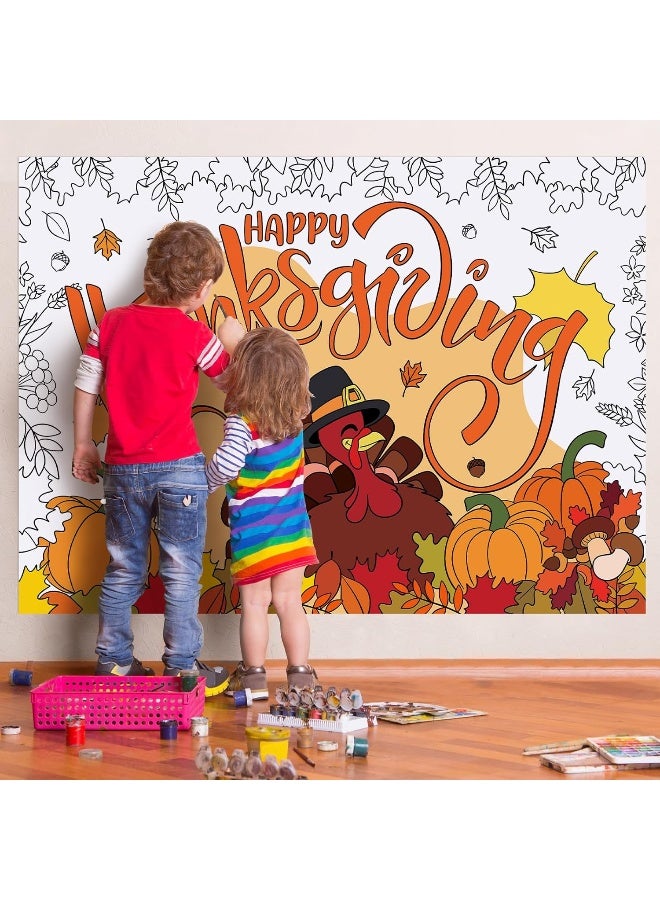 Sophena Large Fall Thanksgiving Coloring Poster 43.3x31.5 Inches Giant Drawing Paper Crafts for Kids Table Decorations, - Image 5