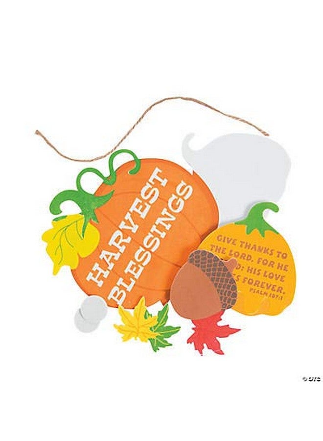 Fun Express Harvest Blessings Sign Craft Kit - Makes 12 - Thanksgiving Crafts for Kids - Image 2