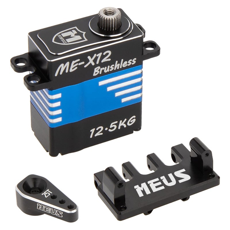 MEUS Racing High Torque 125KG SCX24 Servo with Mount and Servo Horn for SCX24 124 RC Crawler Upgrades Parts 125KG - Image 3