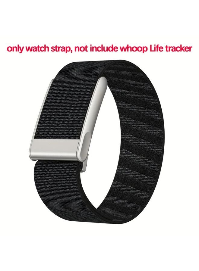 Whoop 5.0 ساعة ذكية لرسم القلب ECG سوار من النايلون قابل للإزالة السريعة أسود - Image 1