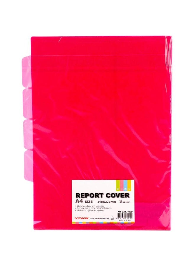 Sheet Protector A4 Side/Topload Opening Red