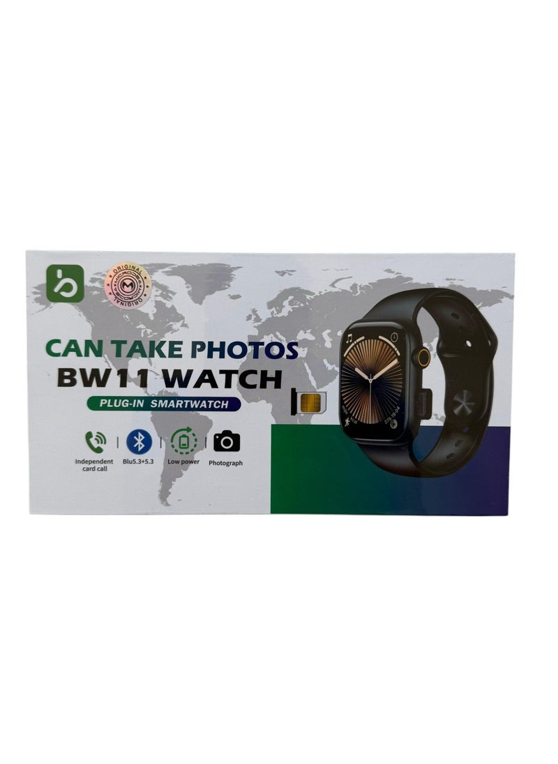 ماركة غير محددة - ساعة BW 11 WATCH الذكية مع دعم شريحة الاتصال والكاميرا والاتصال عبر البلوتوث والاتصال السلس بوسائل التواصل الاجتماعي. بفضل اتصالها بشبكة الجيل الخامس -  أول طراز يدعم بطاقة SIM مع القدرة على الاتصال بالهاتف الذكية مع دعم شريحة الاتصال والكاميرا والاتصال عبر البلوتوث والاتصال السلس بوسائل التواصل الاجتماعي. بفضل اتصالها بشبكة الجيل الخامس - Image 1