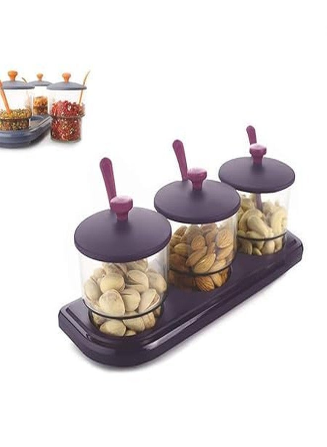 KAVSIYA Unbreakable Store-Well 3-Pack Spice Containers, Practical Storage, BPA Free, Dishwasher Safe, 200g Capacity Each - Image 5