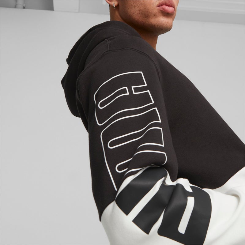 PUMA POWER Colourblock Mens Black Hoodie - Image 5