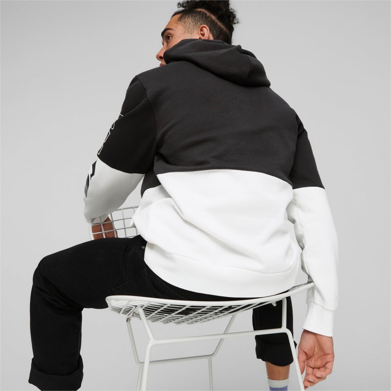 PUMA POWER Colourblock Mens Black Hoodie - Image 3