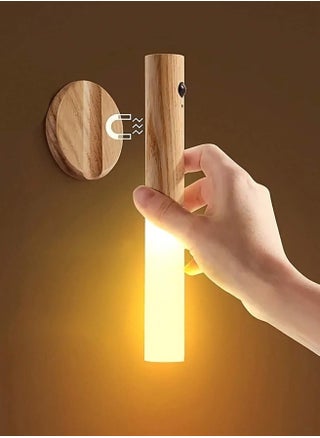 Smart Wireless Magnetic Night Light with Motion Sensor, Rechargeable, Portable LED Flashlight, Wall-Mounted for Stairs, Bedroom, Hallway, and Stairs, Removable Wooden Wall Lamp multicolour. - pzsku/ZBACF90D1CCB0AD26E7CEZ/45/_/1737173204/c030c51b-7687-417e-914d-3eee40cd21dd