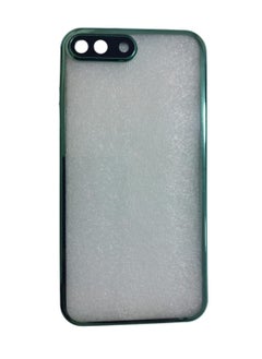 Transparent Crystal Soft Gel TPU Square Plating Bumper Protective Case Cover for iPhone 7 Plus / 8 Plus_Green