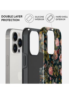 BURGA iPhone 16 Pro Max Case, 2 Piece Hard Shell + TPU Interior, Shock Absorption, All Port Accessible, Raised Bezel For Screen & Camera Protection, Never Fading HQ Print,  Bloomy Garden  - Image 2
