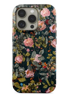 BURGA iPhone 16 Pro Max Case, 2 Piece Hard Shell + TPU Interior, Shock Absorption, All Port Accessible, Raised Bezel For Screen & Camera Protection, Never Fading HQ Print,  Bloomy Garden  - Image 1