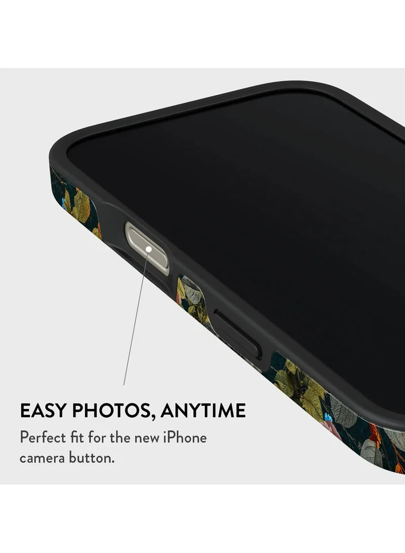 بورجا جراب iPhone 16 Pro Max، قطعتان من الغلاف الصلب + جزء داخلي من مادة TPU، ممتص للصدمات، يمكن الوصول إلى جميع المنافذ، إطار مرتفع لحماية الشاشة والكاميرا، طباعة عالية الجودة لا تتلاشى أبدًا، حديقة مزهرة