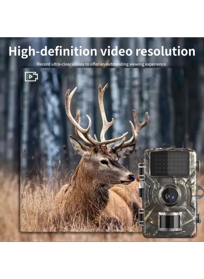 كاميرا الحياة البرية بدقة 1080بك مع شاشة 2 بوصة ورؤية ليلية، كاميرا لعبة مفعلة بالحركة مع حزام مجاني - Image 5