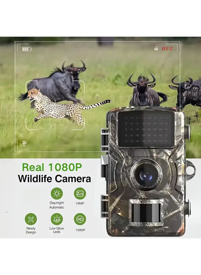 كاميرا الحياة البرية بدقة 1080بك مع شاشة 2 بوصة ورؤية ليلية، كاميرا لعبة مفعلة بالحركة مع حزام مجاني - Image 4