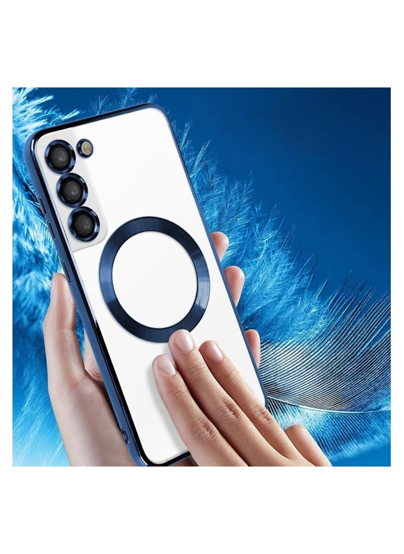 Raxoom Magnetic Clear Case for Samsung Galaxy S23 with Camera Lens Protector Magsafe Compatible Electroplated Soft TPU Shockproof Anti-Scratch Phone Case - Image 1