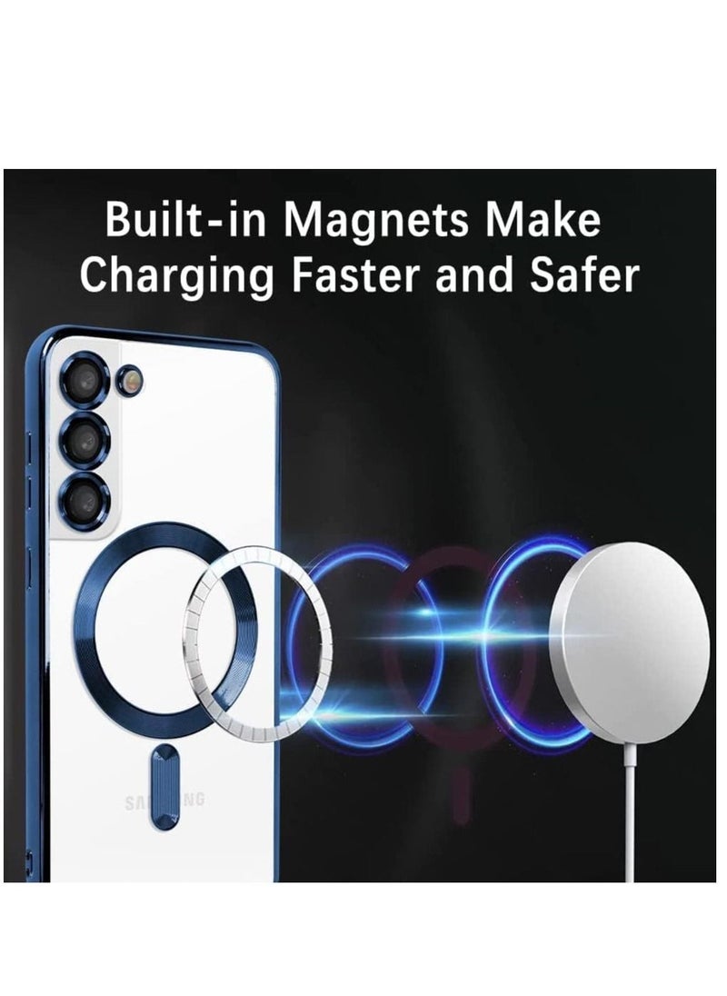 Raxoom Magnetic Clear Case for Samsung Galaxy S23 with Camera Lens Protector Magsafe Compatible Electroplated Soft TPU Shockproof Anti-Scratch Phone Case - Image 3