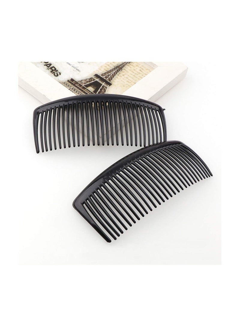 Star Beja 6 Packs  French Twist Comb, Plastic Side Hair Combs with 29 Teeth Hair Comb Hair Clip Combs for Fine Hair Accessory for Women- Black - Image 3