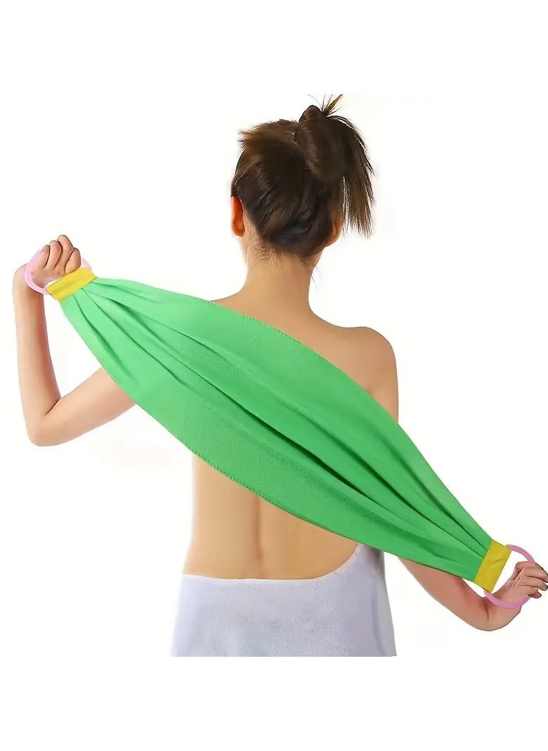 Goolsky Back Scrubber For Shower Coarse Sand Extended Length Bath Towel Shower Back Washer Exfoliating Washcloth Rear Scrub Stretchable Pull Strap Wash Cloth Exfoliating - Bathroom Accessories  - Image 1
