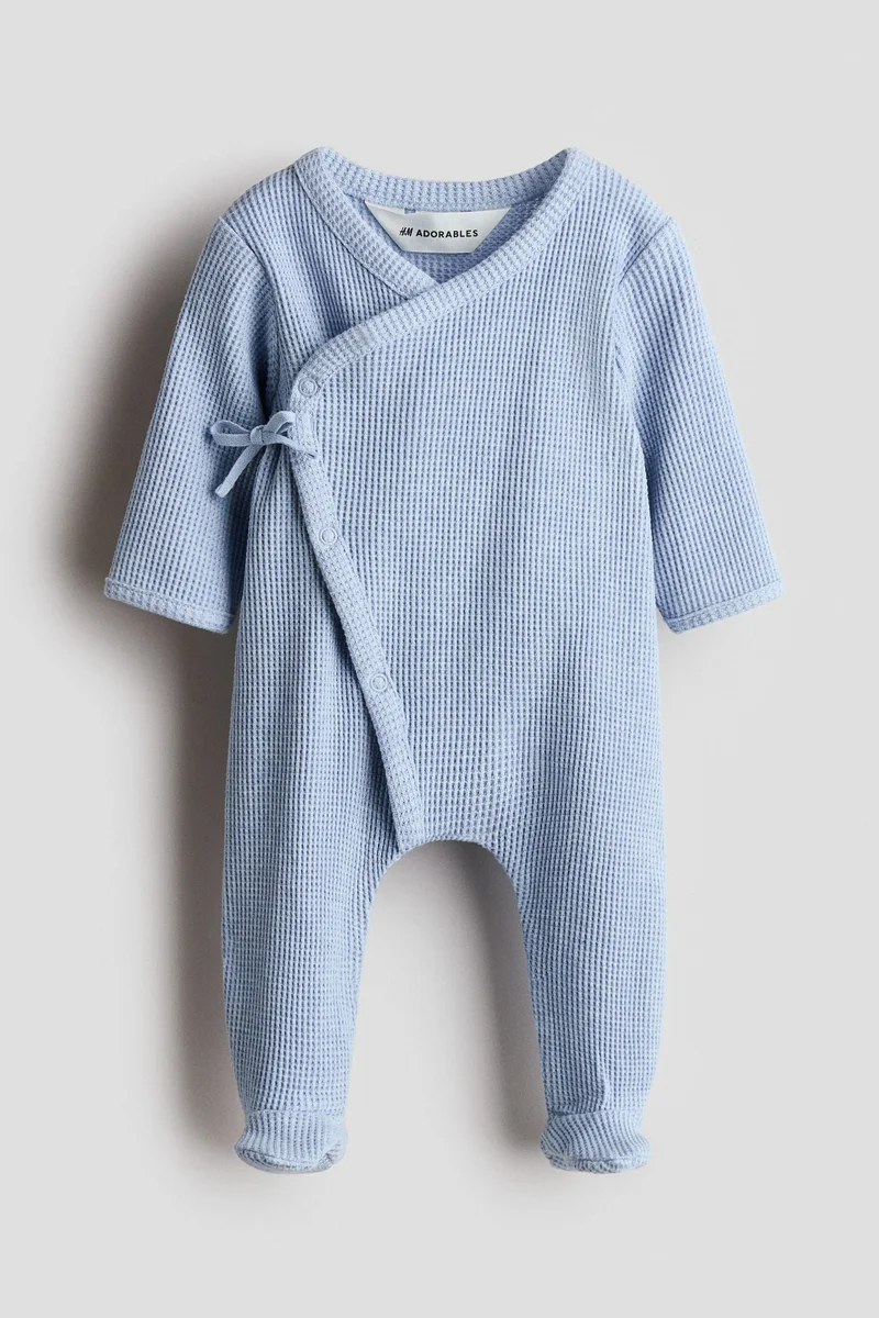 H&M Waffled cotton romper suit