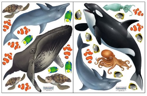Create-A-Mural : Ocean Wall Stickers ~Under Water Sea Wall Decals (29) Peel & Stick for Kids Room Walls - Image 1