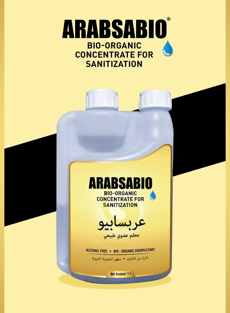 ARABSABIO Bio-Organic Sanitizer Concentrate – Non-Toxic Disinfectant & Eco-Friendly Surface Cleaner – 1L (Makes 50L) - Image 2