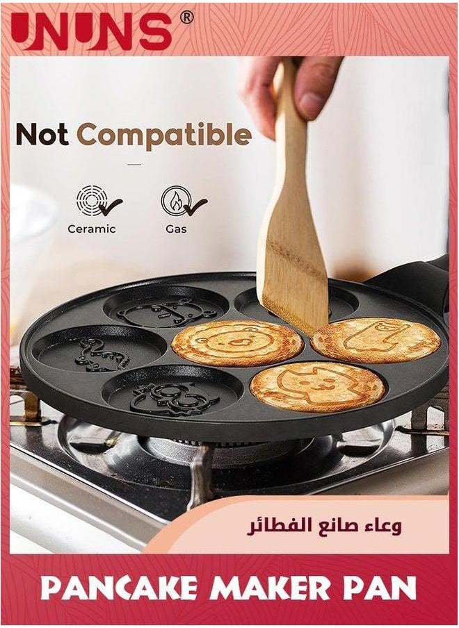 UNUNS Pancake Pan,Nonstick Griddle Maker With 7 Holes Animal Molds,Breakfast Pan For Pancake,Blinis,Omelettes,Fried Eggs  - Image 2