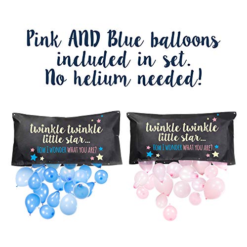 Pop Fizz Designs Gender Reveal Balloon Drop Bag | Twinkle, Twinkle Little Star - Image 2