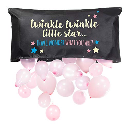 Pop Fizz Designs Gender Reveal Balloon Drop Bag | Twinkle, Twinkle Little Star - Image 1