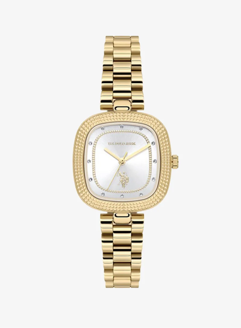 U.S. Polo Assn. New Stainless Steel Bracelet Quartz Analog Watch for Women, 28mm