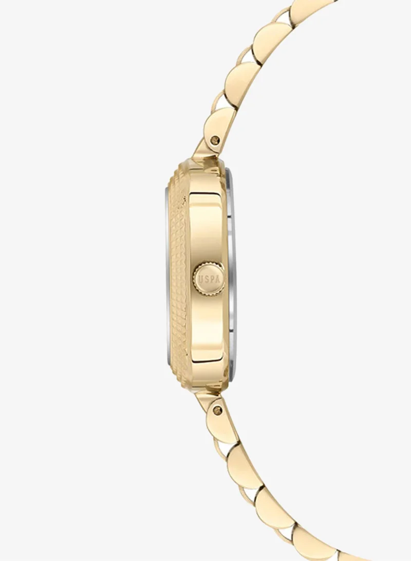 U.S. Polo Assn. New Stainless Steel Bracelet Quartz Analog Watch for Women, 28mm