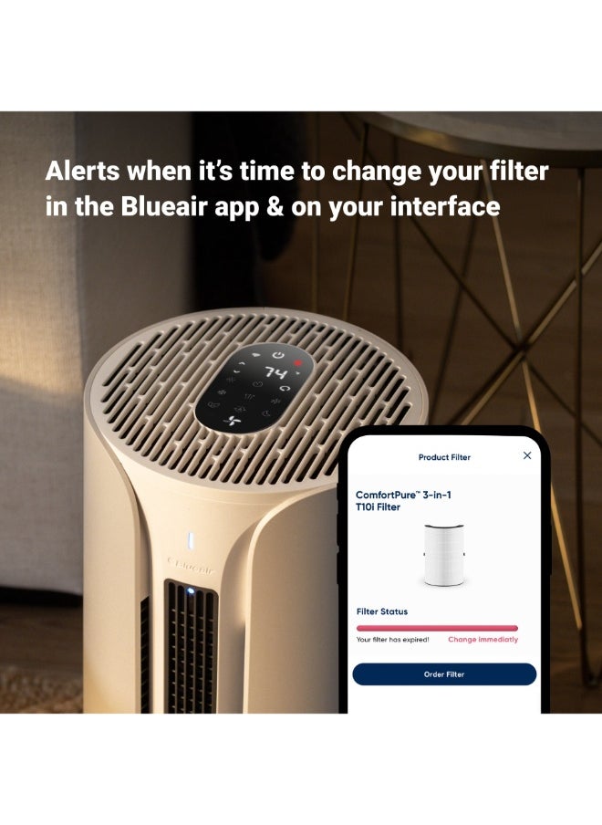Blueair Replacement Filter for ComfortPure 3-in-1 T10i and Classic Pro CP7i | Removes 99.97% of Airborne Particles, 6-12 months of use - White - 1pc  - Image 5