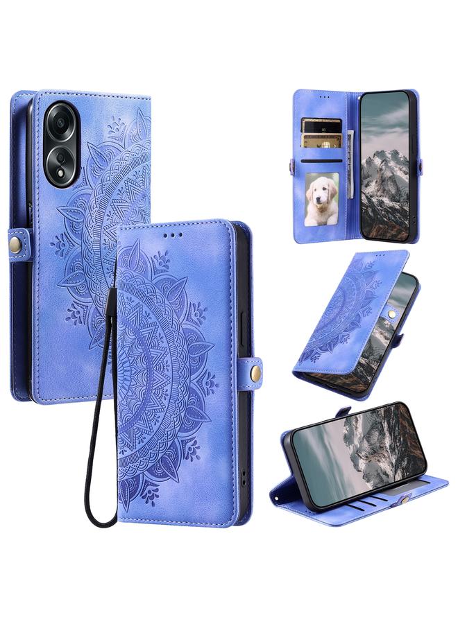 S-TOP Case For OPPO A58 4G Skin Feel Totem Embossed Leather Phone Case - Image 1