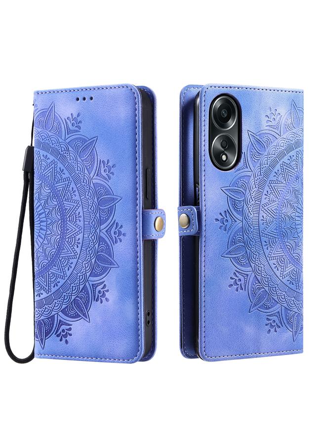 S-TOP Case For OPPO A58 4G Skin Feel Totem Embossed Leather Phone Case - Image 3