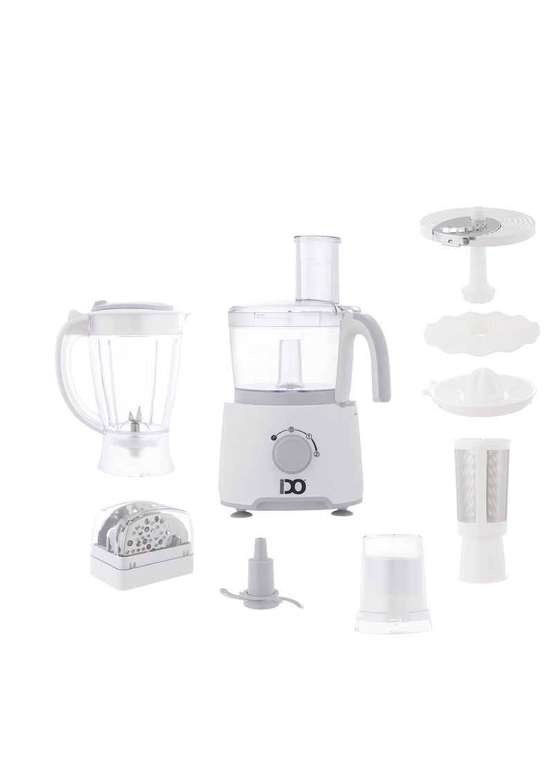 IDO IDO Food Processor, 1000 Watt, White - FP1000-WH 