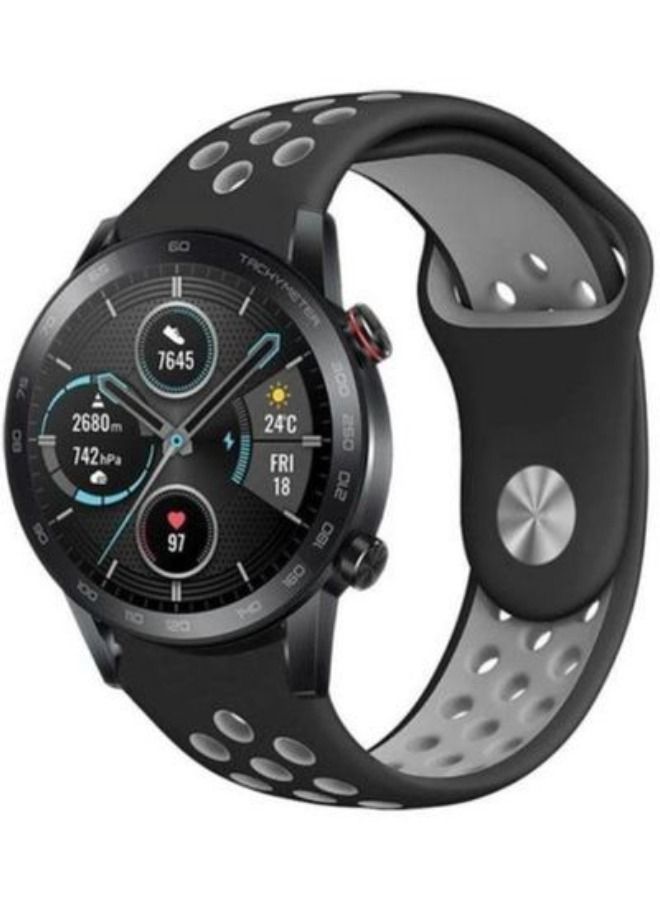 Replacement Watchband For Honor Magic Watch 2 22millimeter Black/Grey - Image 2