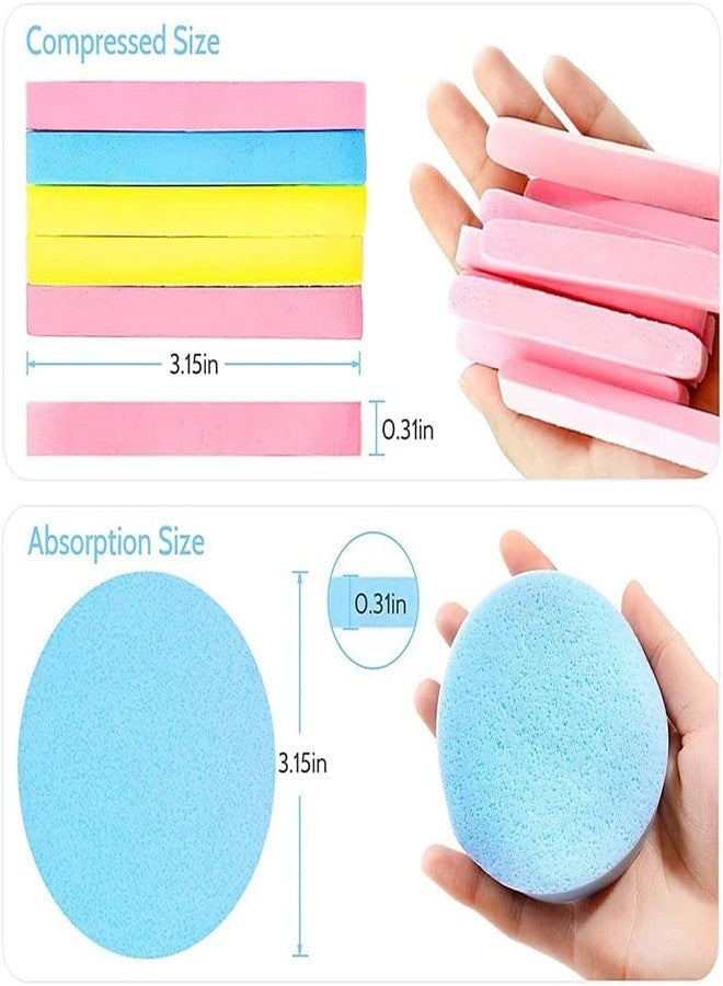 Calitate24 12 Pack Compressed Facial Sponges, Makeup Remover Beauty Sponge Pad for Travel & Makeup Removing, Reusable Mini Face Cleansing Stick Sponge Cosmetic Wipes for Cleansing & Face Washing - Image 2