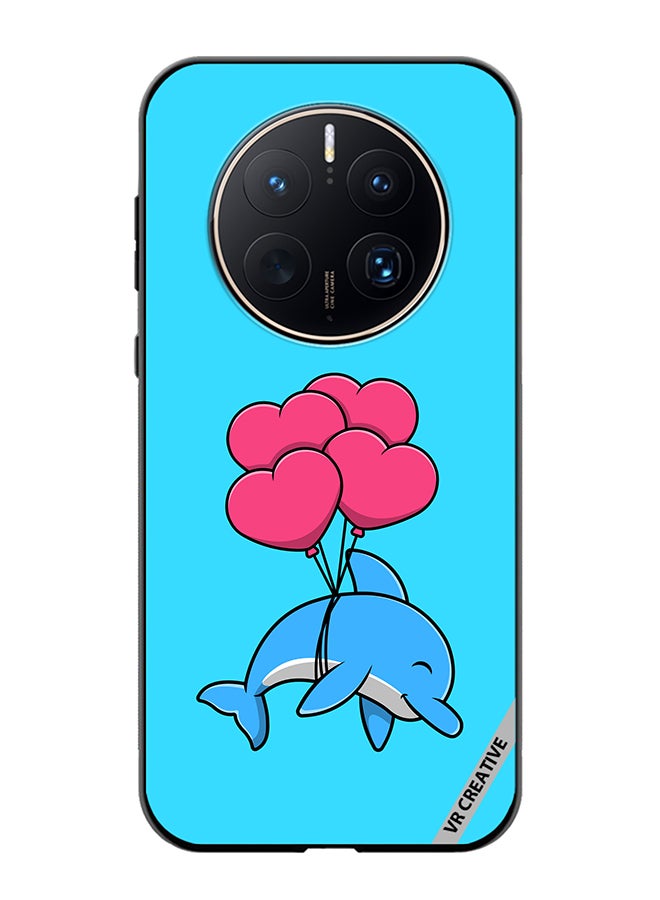 VR CREATIVE Protective Case Cover For Huawei Mate 50 Pro Cute Dolphin Design Multicolour - Image 1