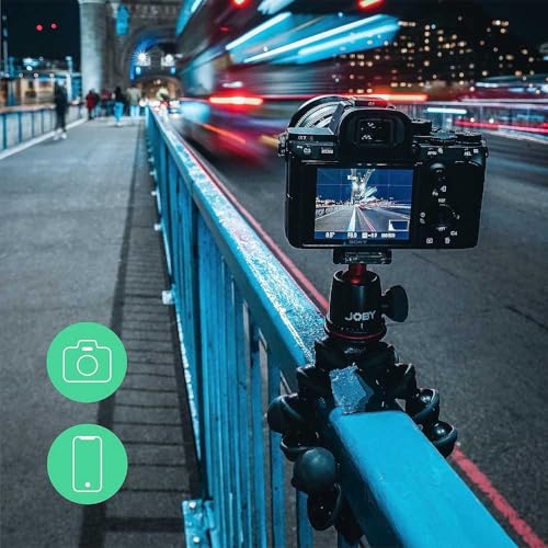 JOBY GorillaPod 3K Kit, Compact Stand 3K and Ballhead for Compact Cameras, Tripod Kit, Travel Tripod for Cameras, Holds Devices up to 6.6lbs, JB91507, Made in Italy, Black/Charcoal - Image 5