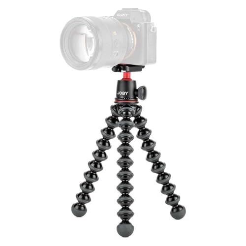 JOBY GorillaPod 3K Kit, Compact Stand 3K and Ballhead for Compact Cameras, Tripod Kit, Travel Tripod for Cameras, Holds Devices up to 6.6lbs, JB91507, Made in Italy, Black/Charcoal - Image 1