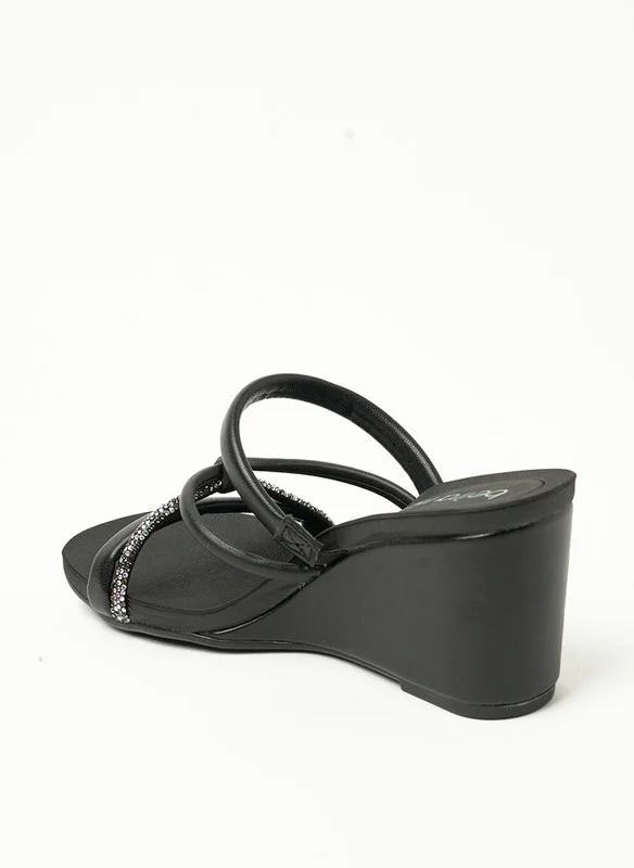 Beira Rio Beira Rio Ladies Wedge Sandals Black | Made In Brazil