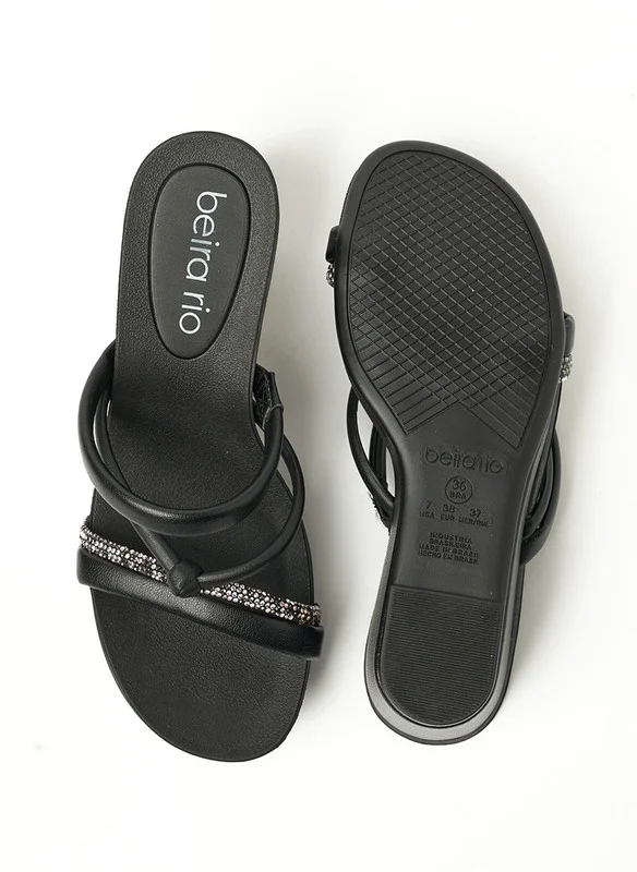 Beira Rio Beira Rio Ladies Wedge Sandals Black | Made In Brazil