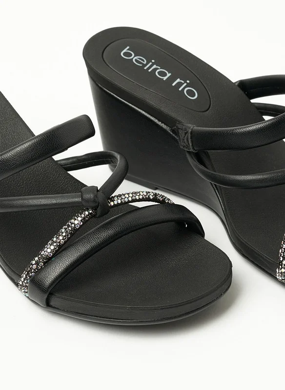 Beira Rio Beira Rio Ladies Wedge Sandals Black | Made In Brazil