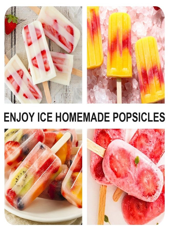 MEETRUE 400 Pcs Popsicle Sticks and Clear Self-Adhesive Cellophane Bags Set, 200 4.5'' Standard Sized Popsicle Sticks, 200 5.9'' x 3.9'' Self-Sealing Cello Bags for Summer Party, Popsicles Molds Accessories - Image 5