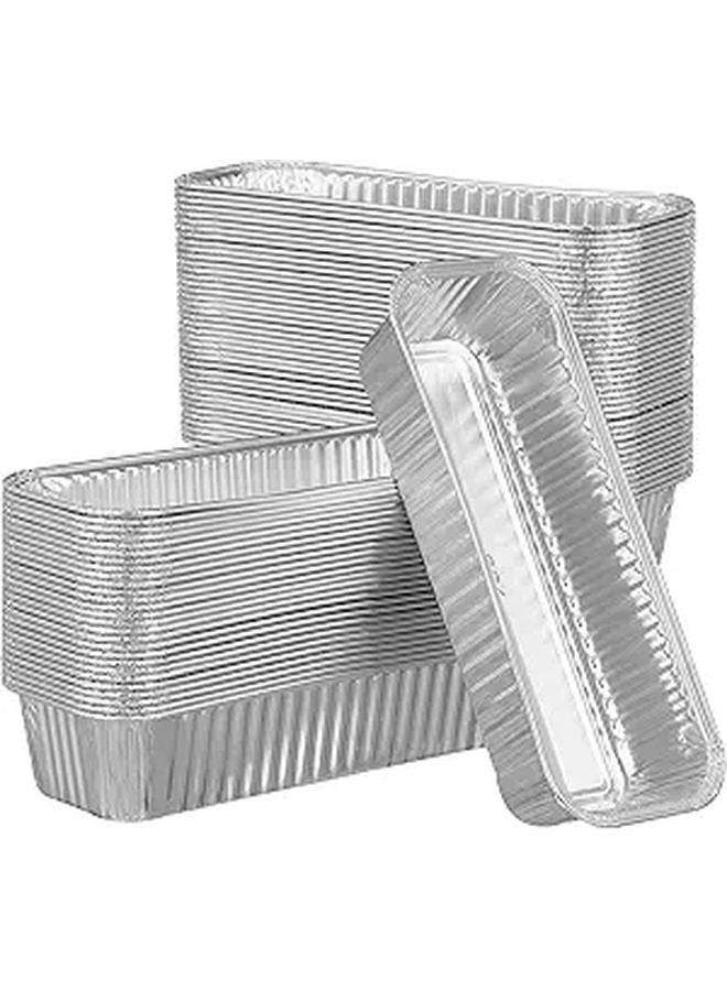 125 Pcs Deep Disposable Aluminum Foil Pans Rectangle Baking Trays For Oven - Image 1