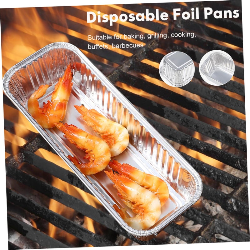 125 Pcs Deep Disposable Aluminum Foil Pans Rectangle Baking Trays For Oven - Image 5