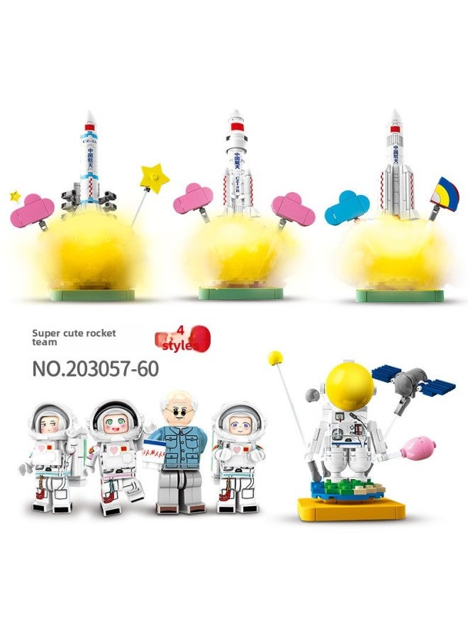 Senbao متوافق مع لعبة مكعبات البناء المجمعة من Lego Aerospace Wenchuang Manned Long March Rocket Puzzle - اللون: Long March 6 203014 【360 جسيمًا】】 - Image 5