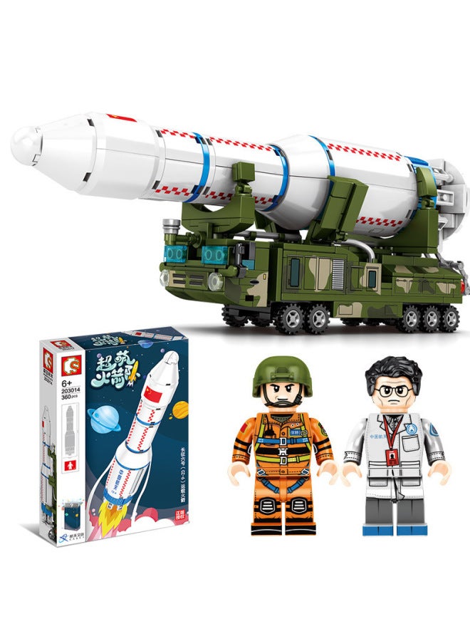 Senbao متوافق مع لعبة مكعبات البناء المجمعة من Lego Aerospace Wenchuang Manned Long March Rocket Puzzle - اللون: Long March 6 203014 【360 جسيمًا】】 - Image 1