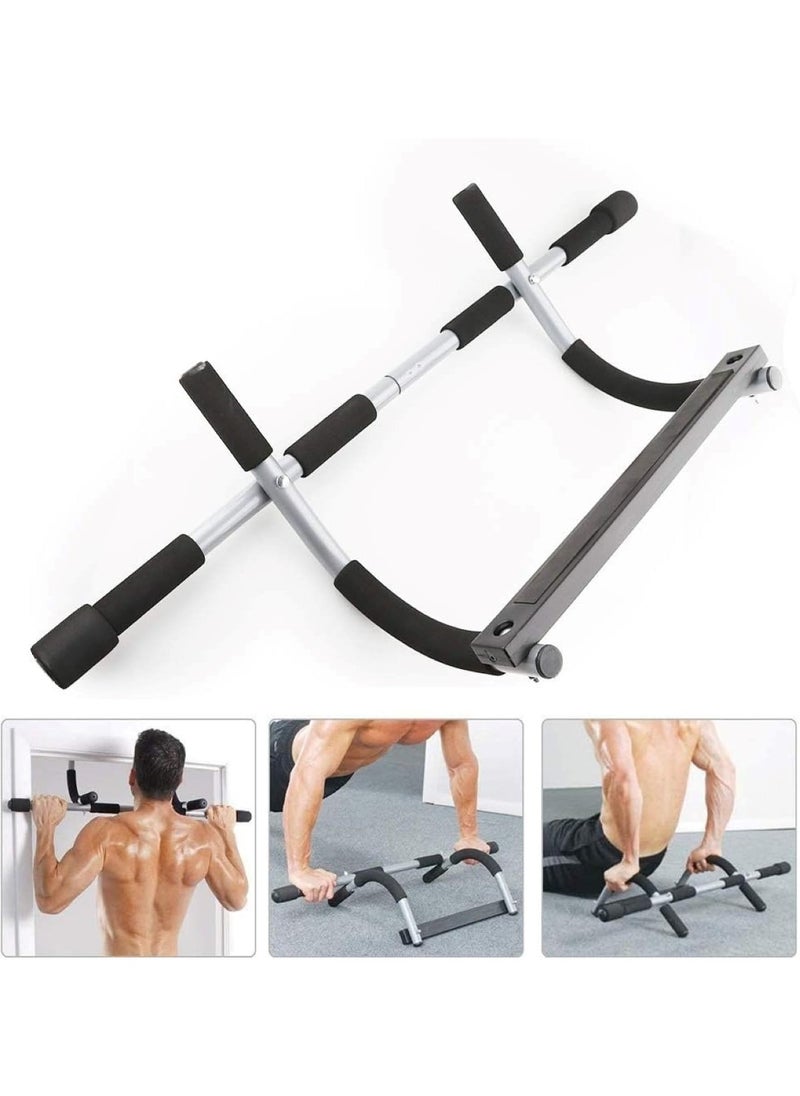 Huitich Steel Pipe Push-Up Bars Set with Comfort Sponge Grips Black 93x45x30cm  - Image 3