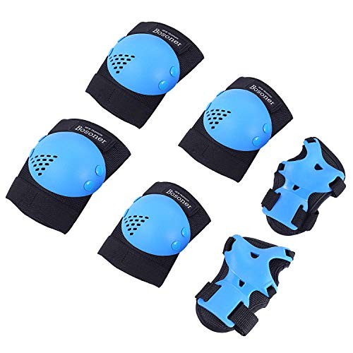 BOSONER Kids/Youth Knee Pad Elbow Pads for Roller Skates Cycling BMX Bike Skateboard Inline Rollerblading, Skating Skatings Scooter Riding Sports - Image 1